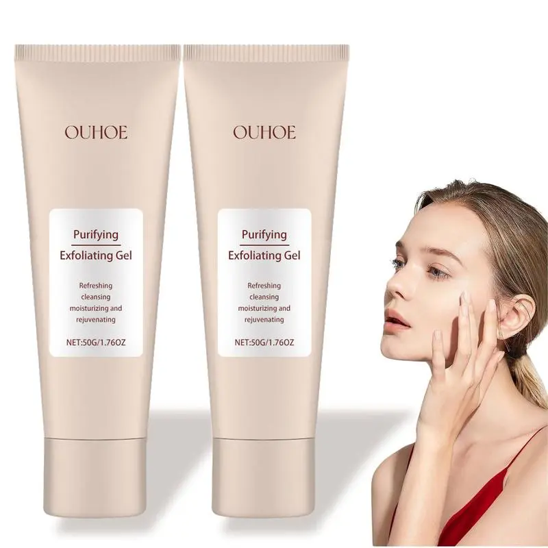 Gentle Exfoliating Solid Gel Scrub - Non-Toxic, Alcohol-Free Moisturizing Cleanser for All Skin Types, Hydrating Purifying Skincare for Adults' Smooth Radiant Skin Routine, 68g Face Scrubs & Peels