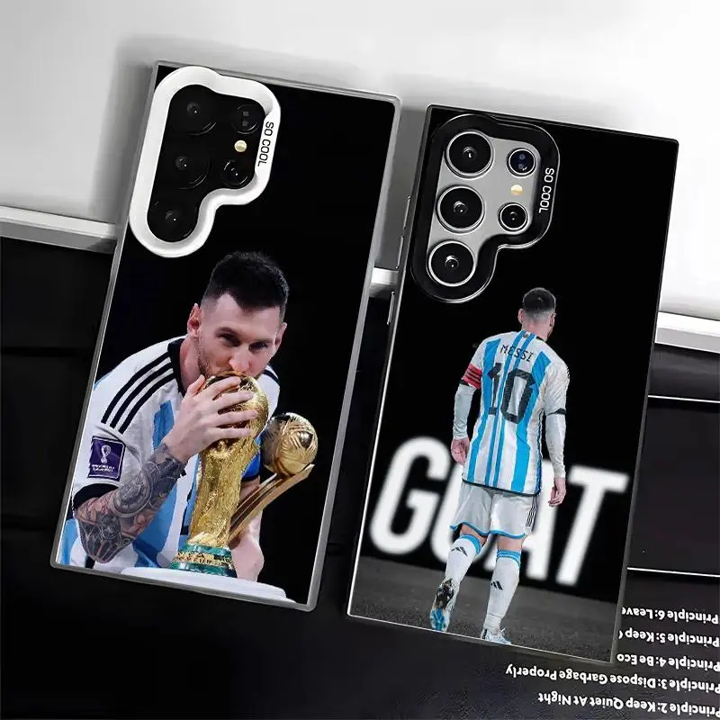 No.10MESSI Black & White Stylish Acrylic Shockproof Anti-Drop Phone Case Shell Cover for Samsung S26 S25 S24 S23 S22 Plus Ultra and iPhone 17 Air 16 15 14 13 12 11 Pro Max Plus  Smartphones, Handheld Cellphone Devices Accessories, Animal, Colorful