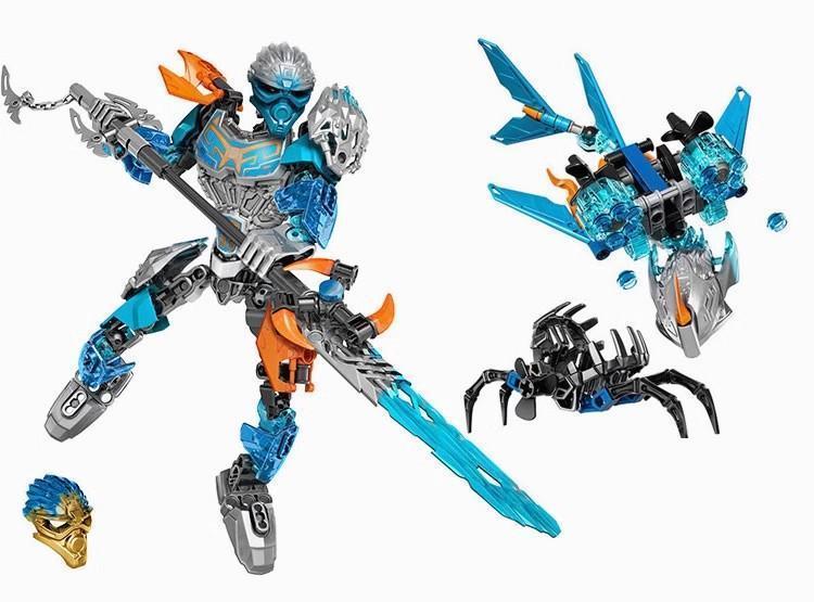 Bionicle Series Golden Mask Master Skull Warrior Building Blocks Hero Factory Fit Robot Bricks Toys For Boys Kids Christmas Gift