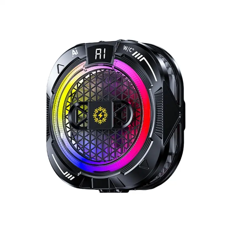 Magnetic Phone Cooler with Digital Display, Semiconductor Cooling Fan with Adjustable Temperature Control for Gaming, Live Streaming and Video Recording