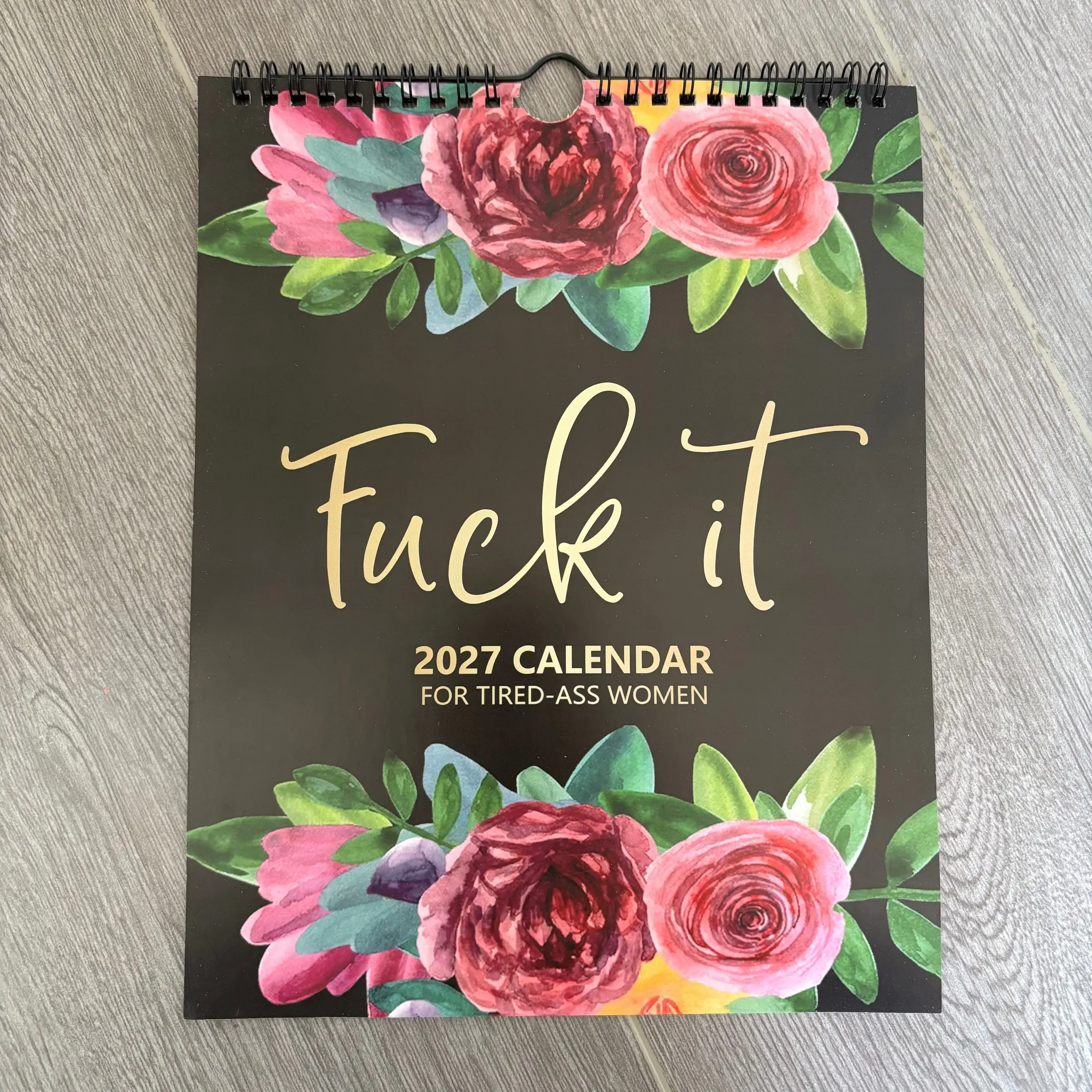 2027 Stress Relief Wall Calendar, Exclusive Complaint Calendar for Tired Women, Vintage Floral Design, Humor Creative Gift