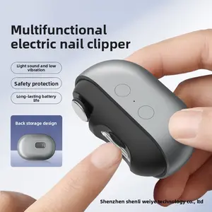 Rechargeable Multifunctional Electric Nail Trimmer, Anti-Pinch Safe Nail Clipper Cutter & Nail File, Universal Manicure Tool for Baby Kids Adults Elderly