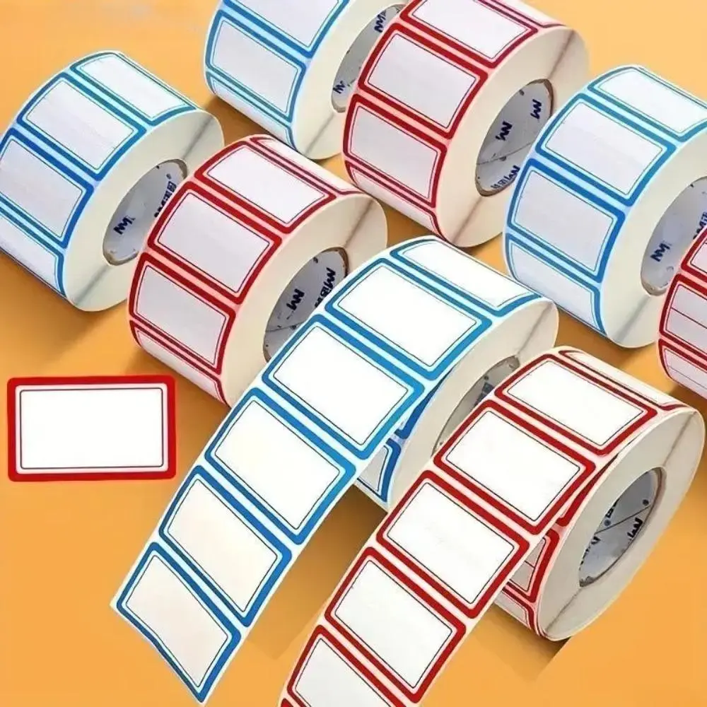 2026 New 1000 Counts Reusable Self Adhesive Label Roll, Waterproof Oil Resistant Blank Sticker Labels, Durable Pantry Organizing Stickers for Kitchen Food Containers, Storage Bottles & Household Classification