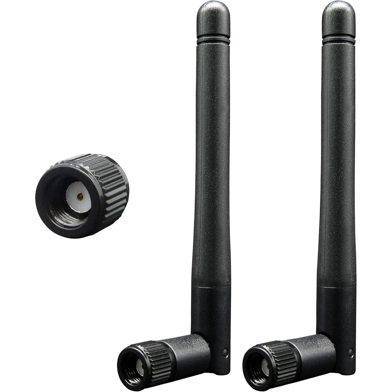 WiFi Antenna PC Bluetooth Antenna, WiFi 6 Dual Band 2.4Ghz 5Ghz 5.8Ghz 3dBi with RP-SMA Male (with No Pin) for Gaming Motherboard, RV Camera, Mini PCIE M.2 Wireless Card, Router -2 Pack