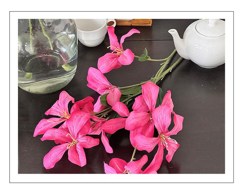 Oil painting style flame orchid artificial flower home living room decoration wedding hall garden setting shop window decoration