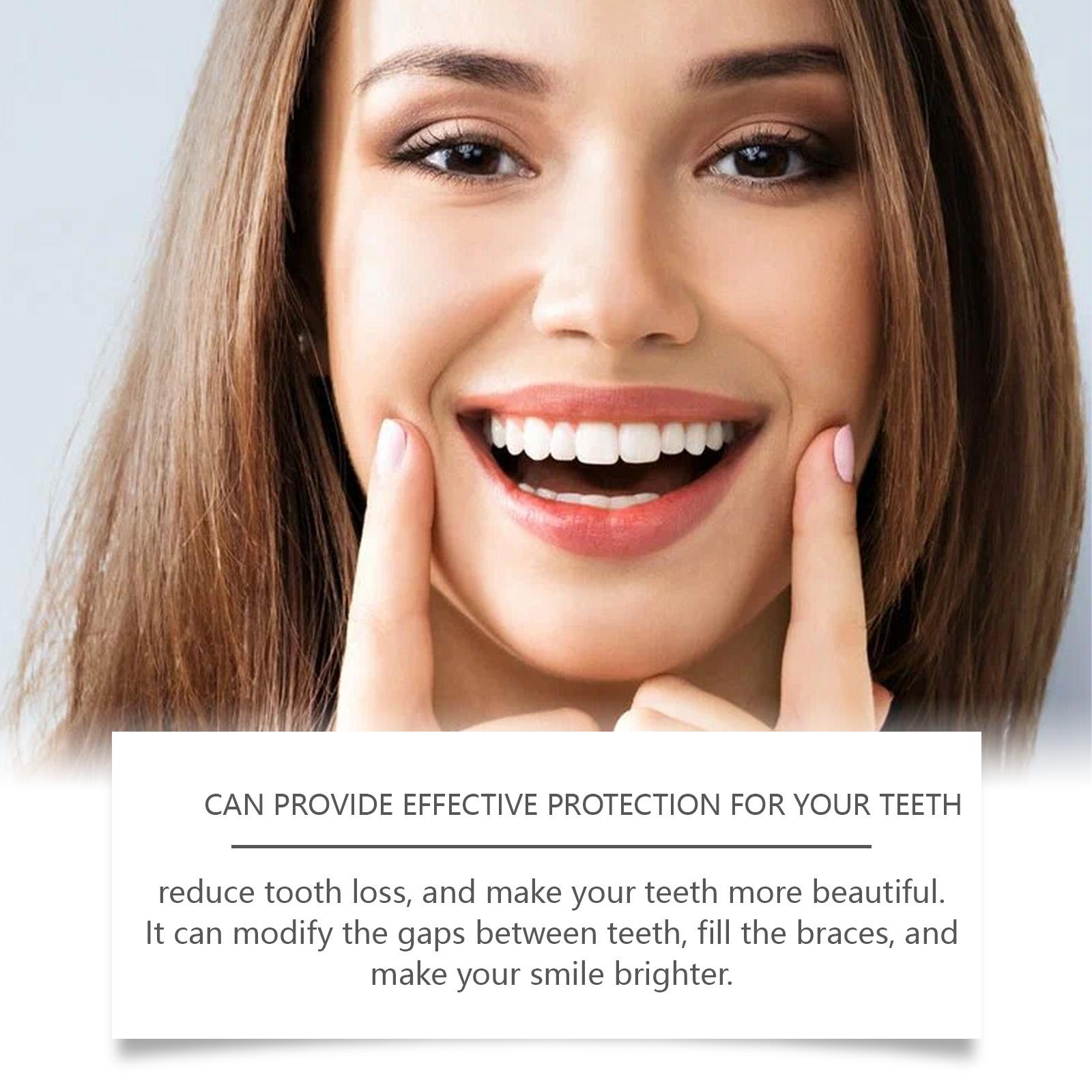 Oralhoe Denture Retainer Veneers Teeth Whitening Veneers Enhance Smile Aesthetics Comfortable Material Dentures Plastic Denture Clean and Gap Cover Unisex Comfortable Natural Dentures Universal Denture Set with Easy Installation  Hypoallergenic