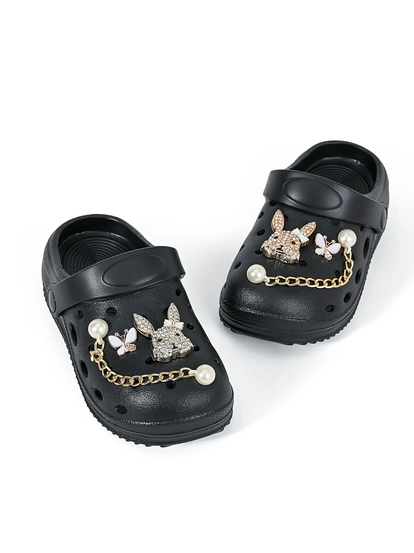 Summer New Plain Holey Shoes, Cute Thick Sole Anti-Slip Beach Resort Slip On Sandals, Breathable Textile Eva Sole Casual Girl Slippers, Non Slip Slippers