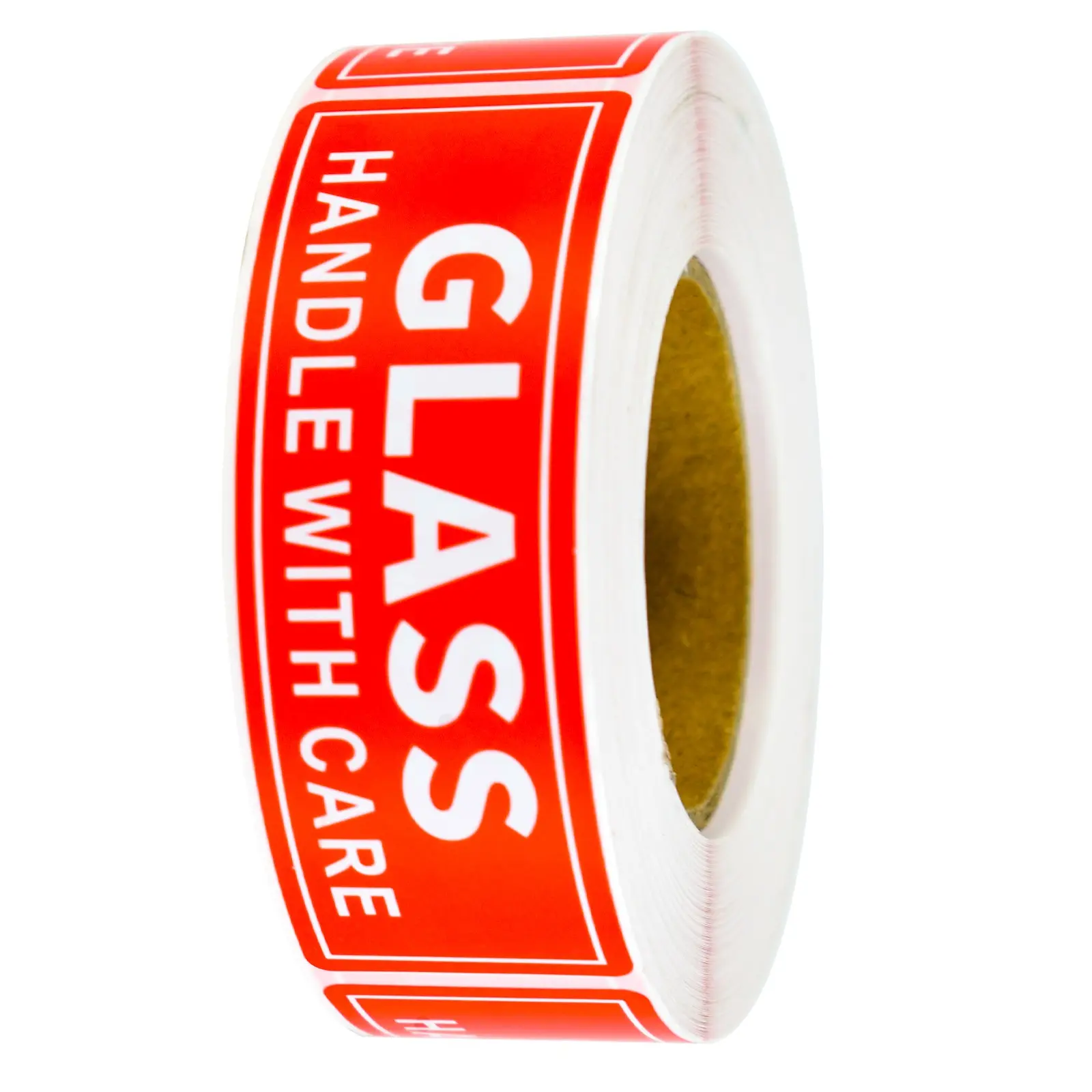 300 Sheets Per Roll Warning Stickers, Fragile Glass Caution Labels, Non-Bendable Adhesive Tags, Shipping Safety Labels