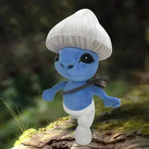 NEW 25cm Anime Smurfed Cat Stuffed Animals Smurfs Cats Plush Toys Funny Popular Home Sofa Cushion Birthday Xmas Gif