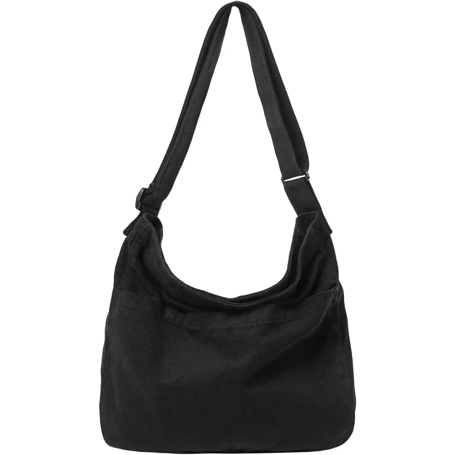 Canvas Messenger Bag for Women Men Crossbody Hobo Tote Bag for School | Cute Large Capacity Casual  Bag for Travel School Work with Adjustable Strap