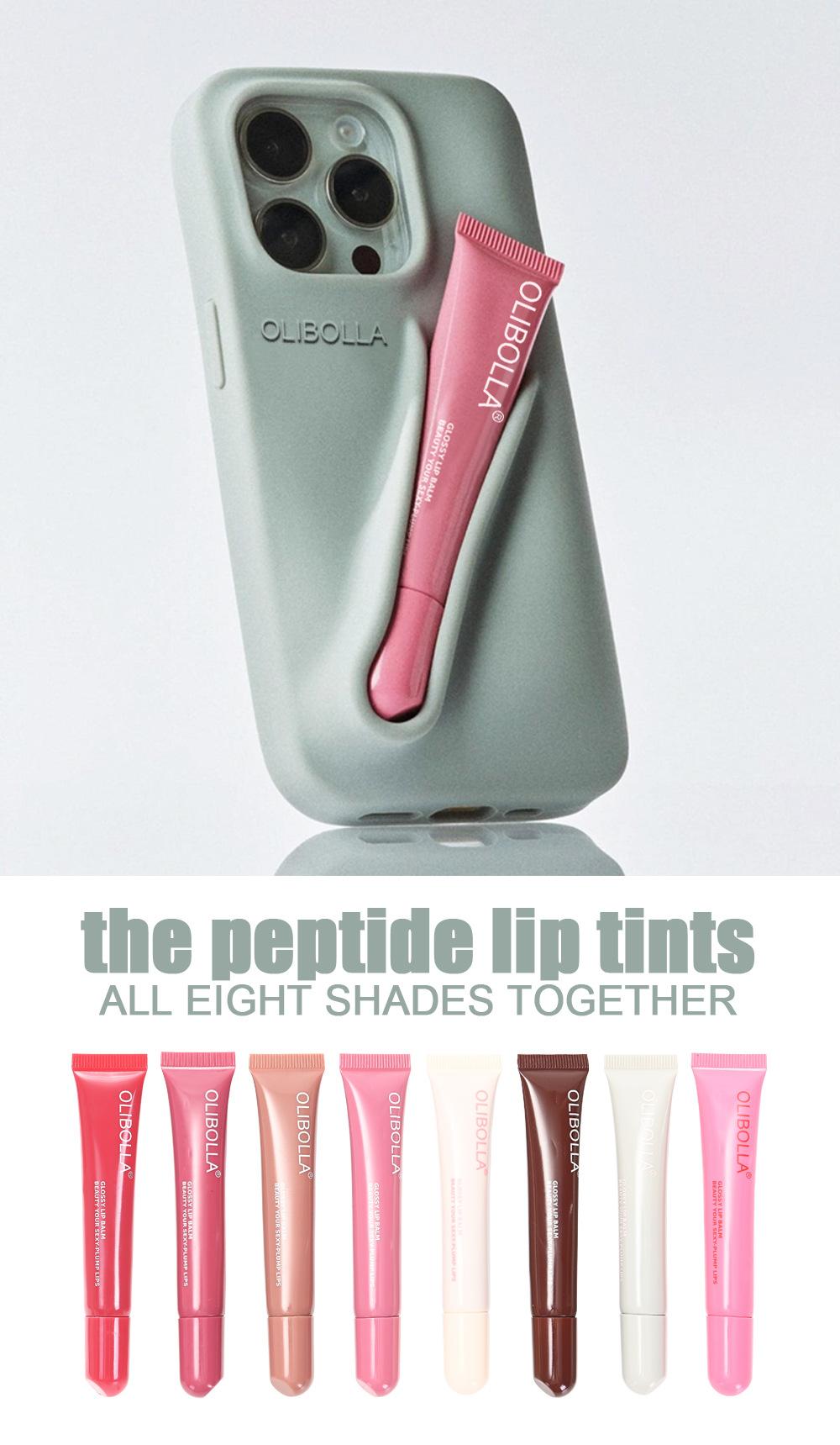 GET THE GLAZED GLASS LIPS! [OLIBOLLA Official] Peptide Lip Treatment: High-Shine Plumping Lip Glow Oil, Hydrating & Nourishing Lip Gloss, Non-Sticky Finish 3-in-1 Glaze