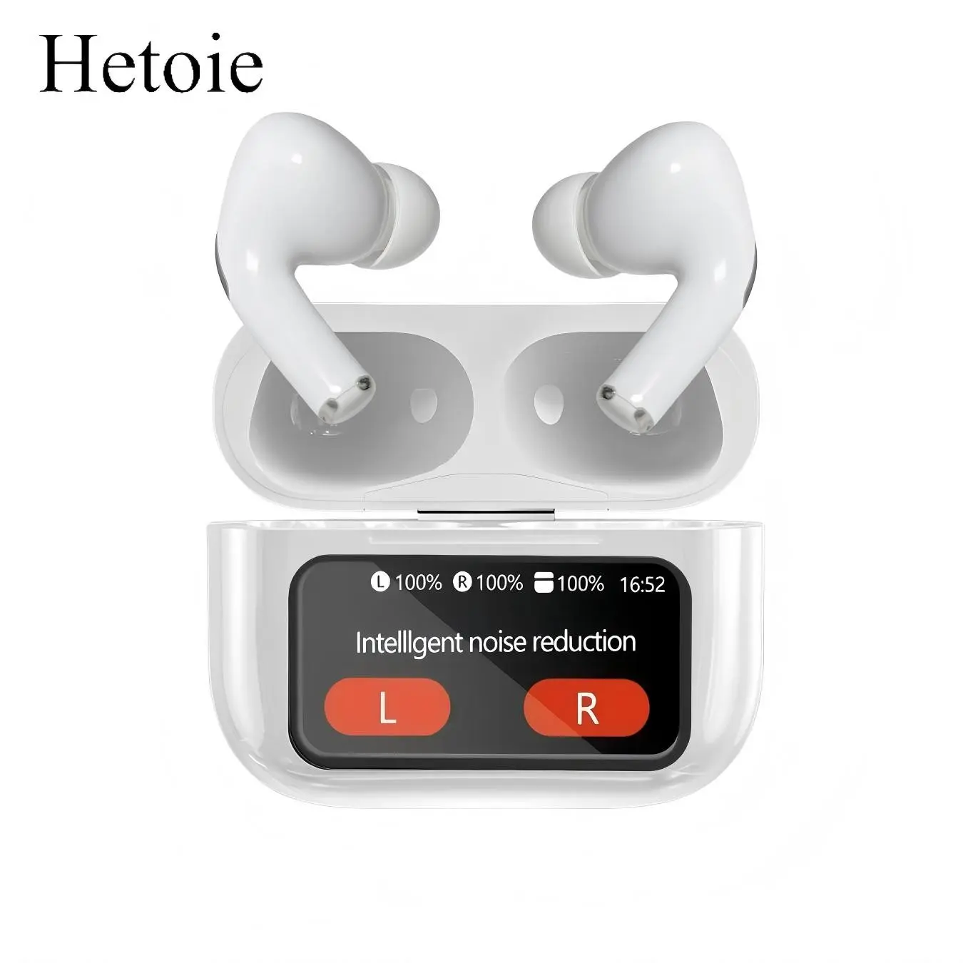 Wireless Earphone, In-ear Design Earbuds with Full Color Display, Noise Cancelling Bluetooth-compatible Earbuds, Earphone for iPhone Andriod, Audio