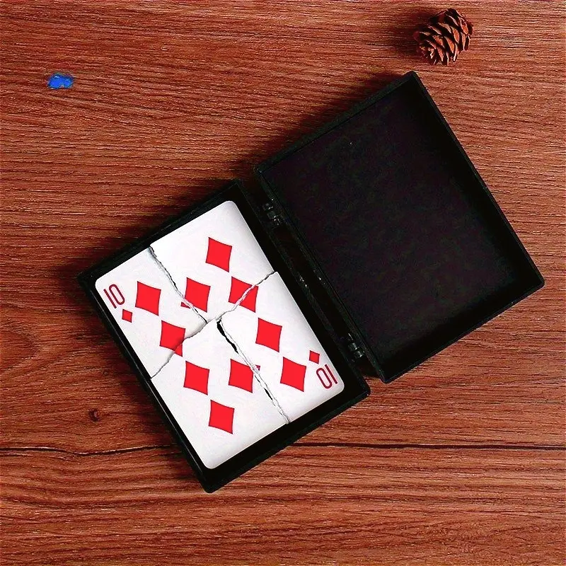 1-2 for magic Boxes with Torn Paper Repair And Ripped Label Restoration. The Elegant Black Prop Box Creates Visual Illusions That Capture Attention, Suitable for Magicians, Party Performances, Visual Illusions, High-End Quality