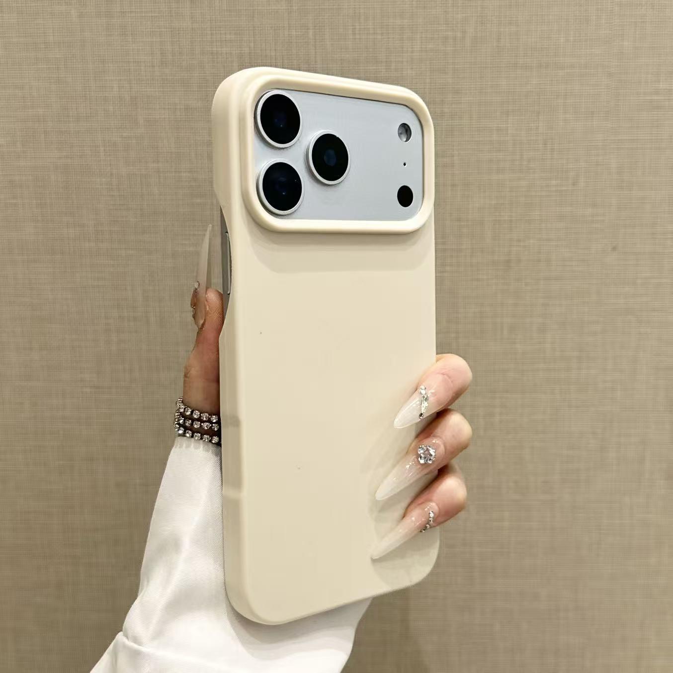 Solid color half-coverage case for iPhone 17 Pro Max, 15/16 Pro, drop-proof, minimalist frosted texture, premium feel, protective case 17.