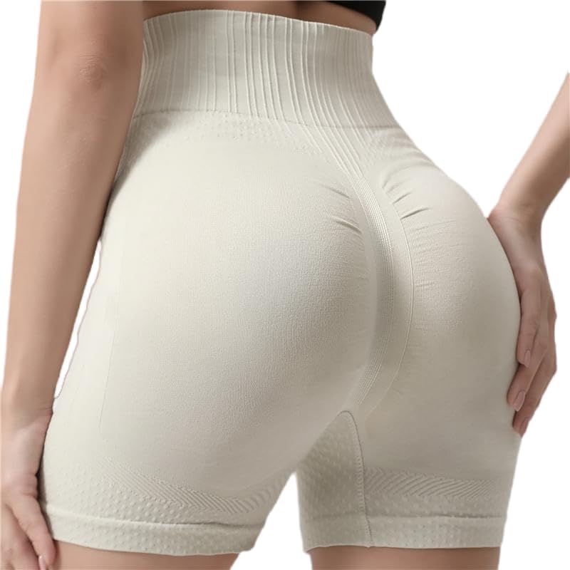 Womens Workout Shorts 3.6" Scrunch Shorts Seamless High Waisted Butt Lifting Contour Gym Yoga Biker Shorts