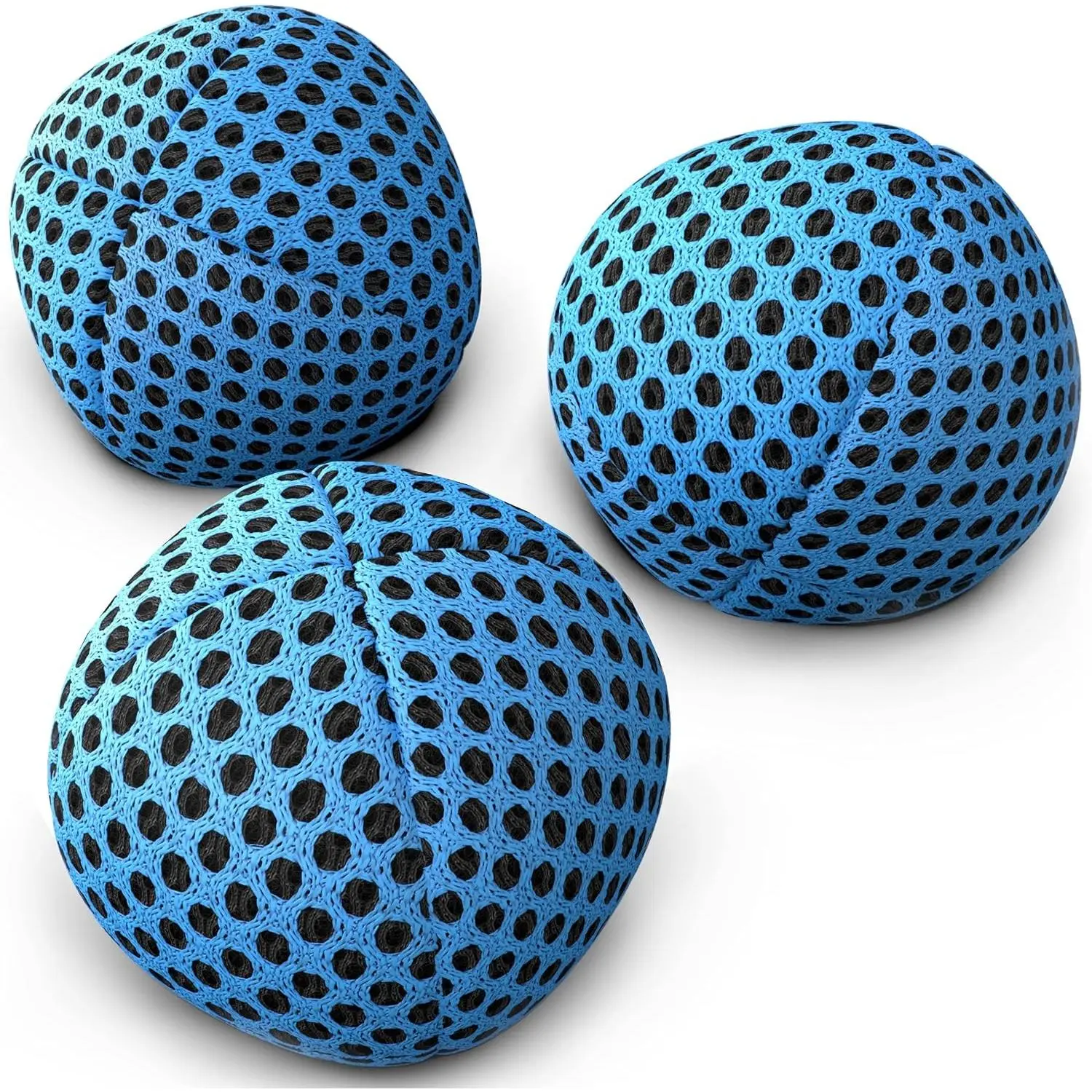 Professional Juggling Balls Set: Soft, Durable, and Non-Slip for Beginners & Pros - Indoor & Outdoor Fun, Skill Development & Stress Relief - 3 Pack with Carry Bag (Blue 4.2 oz)