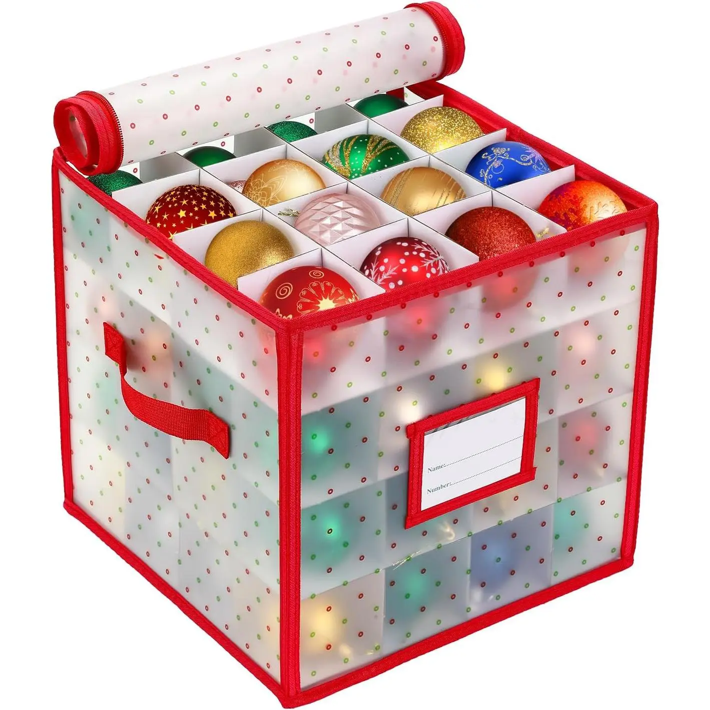 Christmas Tree Ball Organizer Ornament Storage Containers,Ornament Storage Box Hard Plastic Containers That Store Up To 64 Holiday Ornaments