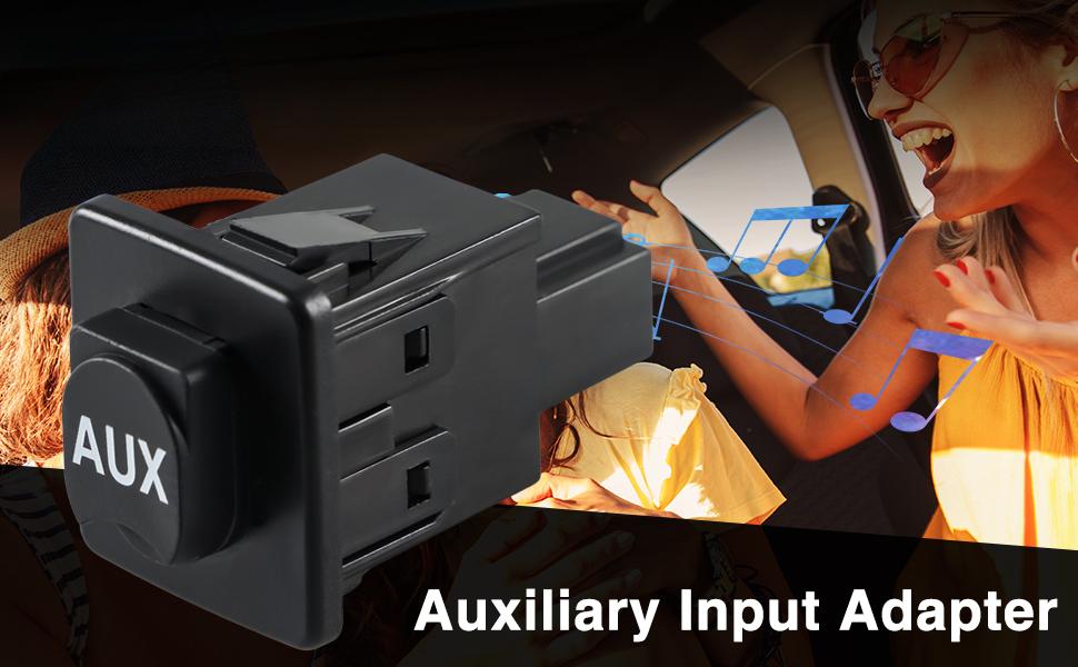 Aux Port Auxiliary Input Jack Assembly, Audio Auxiliary Port Adapter Compatible with Honda Pilot 2009-2012 Accord EX EX-L 2009 2010 Accord LX 2011 Replace # 39112-TA0-A01