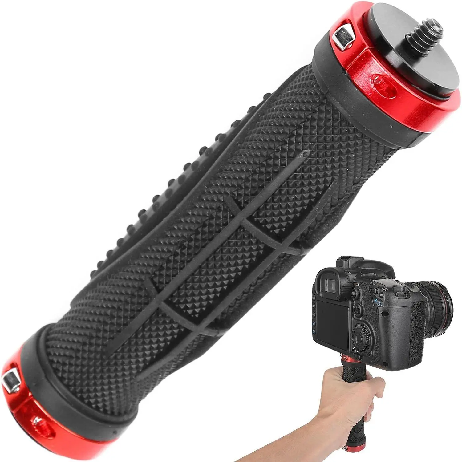 Camera Handle Grip Support Mount  Handlegrip Camera Stabilizer with 1/4 inches Male Screw for Digital Video Camera Camcorder Action Camera LED Light Phone