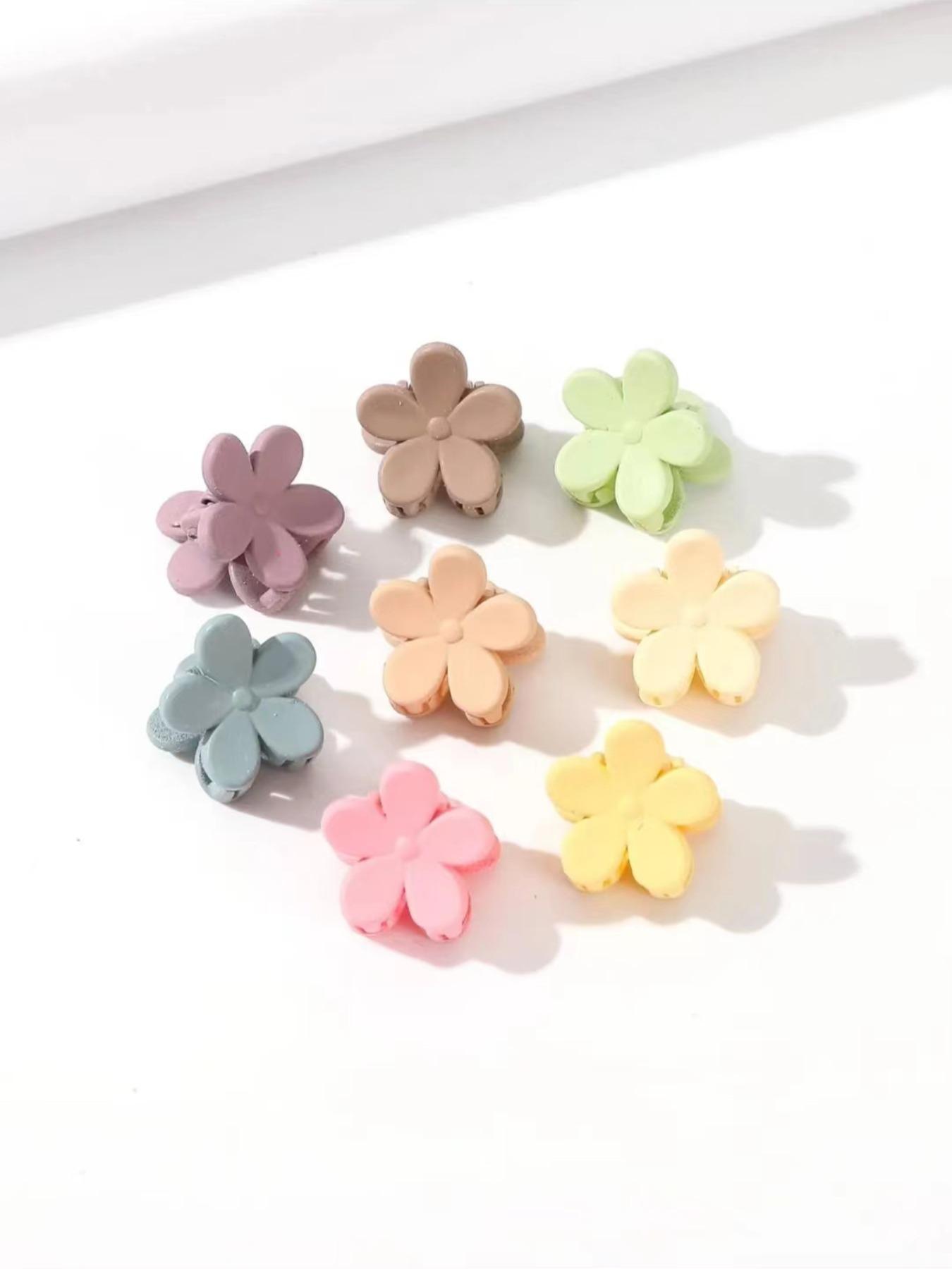Cute Flower Design Hair Claw for Women, 50pcs Fashion All-match Hair Accessories, Minimalist Headwear Suitable for Hair, Fashion Hair Accessories for Party, Daily Clothing Decor, Flower Hair Clip