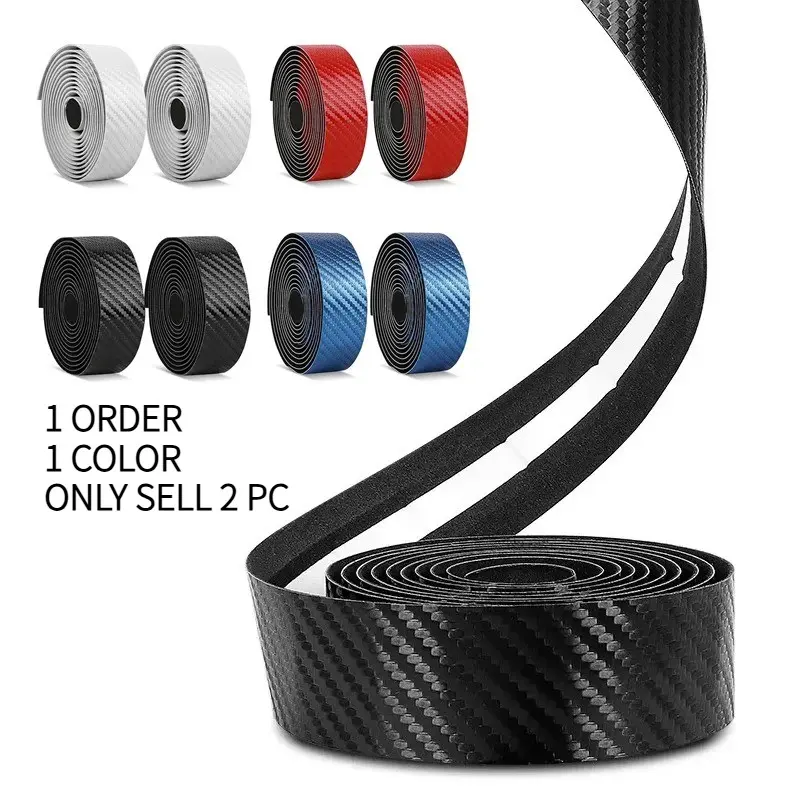 Carbon Fiber Texture Handlebar Tape, Anti-Slip EVA Material, Breathable Comfortable Grip, for Road Bike/Fixed Gear/Gravel Cycling, Essential cycling accessory, 1 Pair
