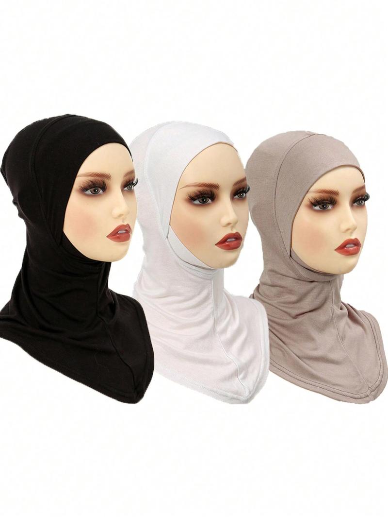 Women's Solid Color Instant Hijab Casual Soft Comfortable Breathable Hijab for Daily Wear, Fashion Accessories for Women & Girls, Modest Hijab