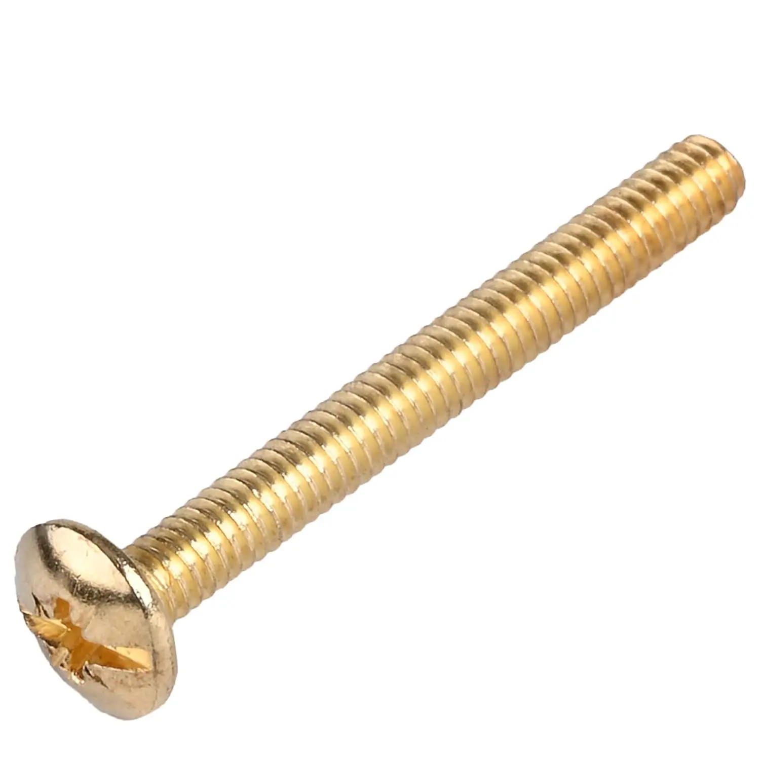 25-Pack #8-32 x 1-1/2" Machine Screws, Brass Plated, Cabinet Knobs | A6 Steel, Brass Plated, Truss  Phillips Drive, #8-32 Machine Screws for Cabinet Knobs, Drawer Pulls, Dresser Handles