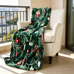 Kringle Express Oversized 60x80 Holiday Printed Soft Flannel Throw Christmas Gift Blanket