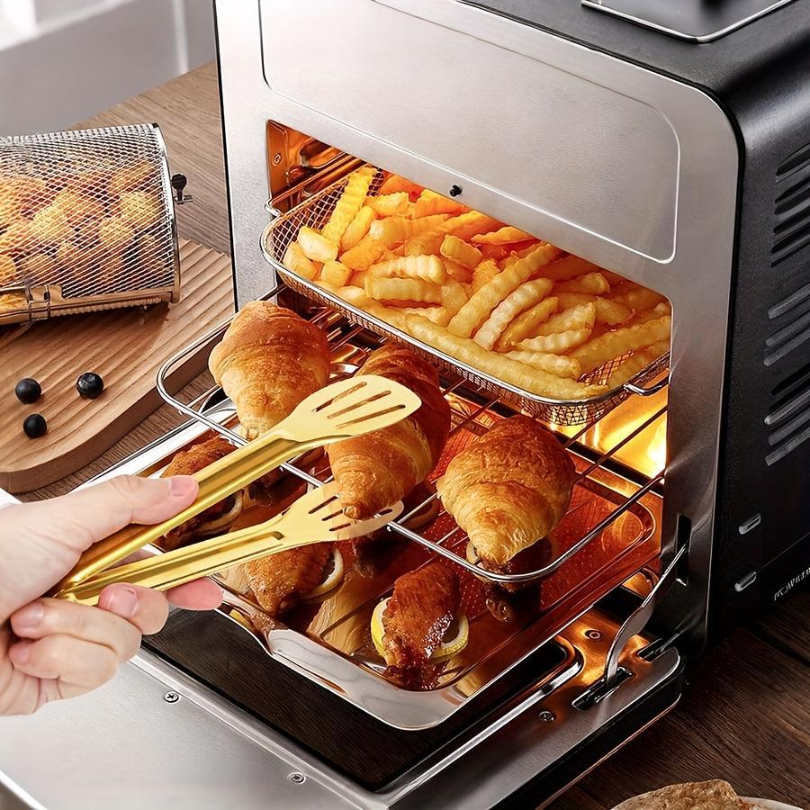 1/2pcs 7-Inch Stainless Steel Tongs | LDQ Buffet Clamps, Party and Grill Tongs, Dishwasher Safe, Suitable for Cooking Steak, Bread, Cake, Ideal for Home Kitchen and Hotel Restaurant