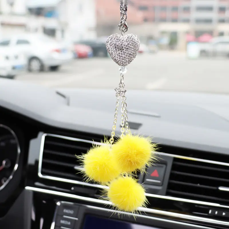 White Heart + Yellow Faux Fur