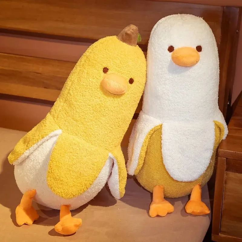 Banana Duck Plush Pillow Plush Toy Plushies Animal Dolls Stuffed Cushion Sofa Bed Lumbar Pillow Sleeping Back Cushion Decor