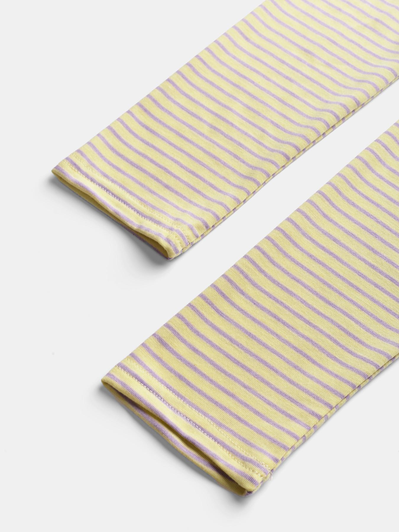 Women's Casual Striped Long Sleeve Top and Shorts Set, Fitted Regular Length, All Seasons, Plain Pattern, 2 Piece