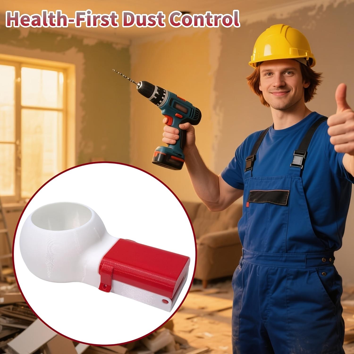 1/2-Piece Rotary Nozzle Drill Dust Collector - Featuring a Rotating & Tilting System - Ideal for Decorators and Home Use - Home Improvement Tool - Compact Design - Durable Plastic - Sturdy Construction - For DIY Enthusiasts