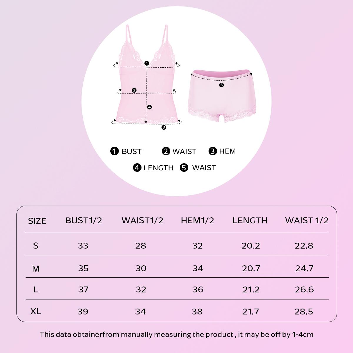 LUMENNEST Lounge Women's Minimalist Lace Series Spaghetti Strap Lace Trim Wirefree Breathable V-Neck Camisole & Panties Set, Basic Underwear Set