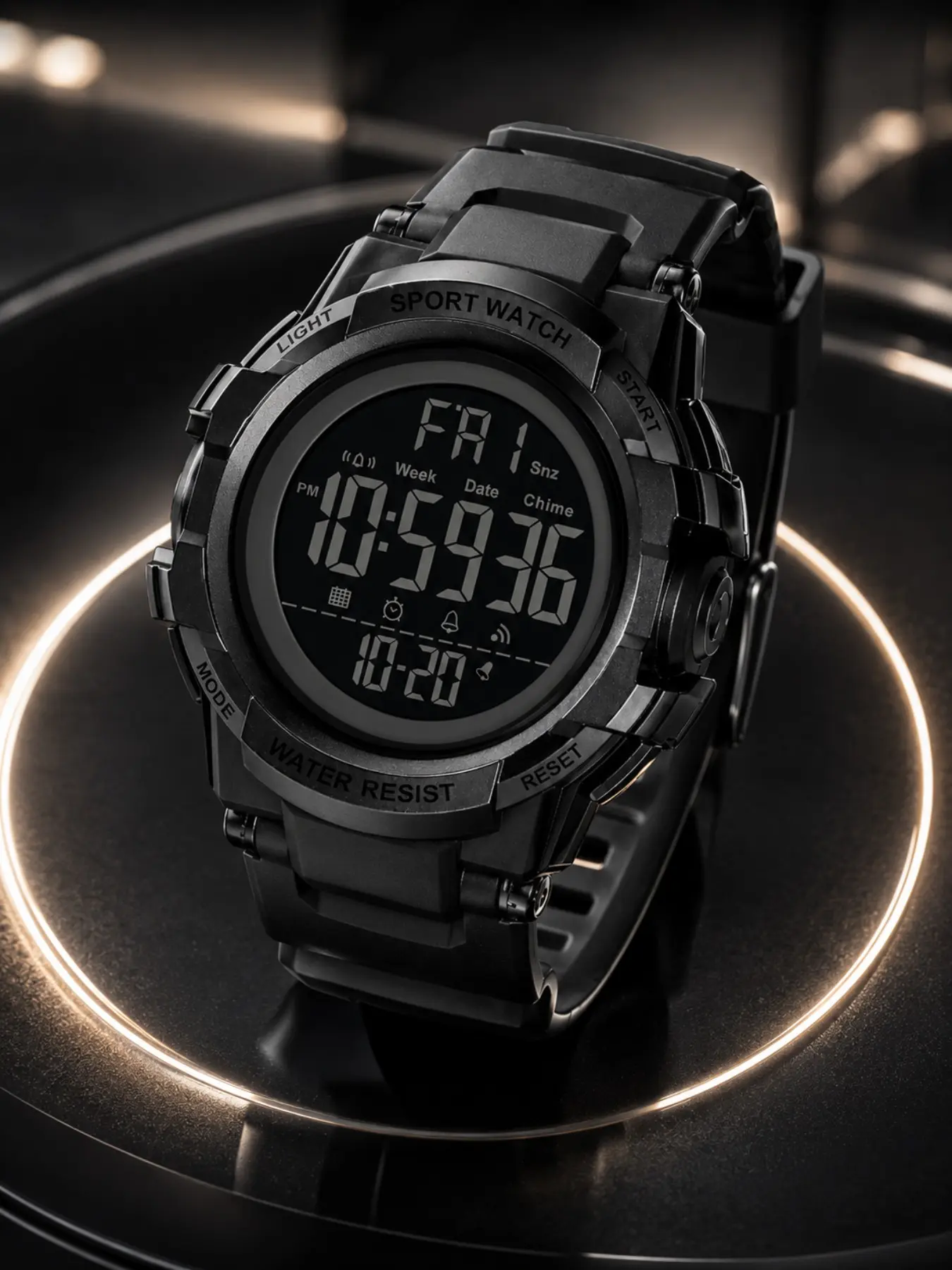 Skmei Men's Multifunctional Digital Watch, Waterproof 50m, Stopwatch & Alarm, Casual Style, Round Face, Resin Dial, All Seasons, Sportive Digital Watch, Sporty Waterproof Watch