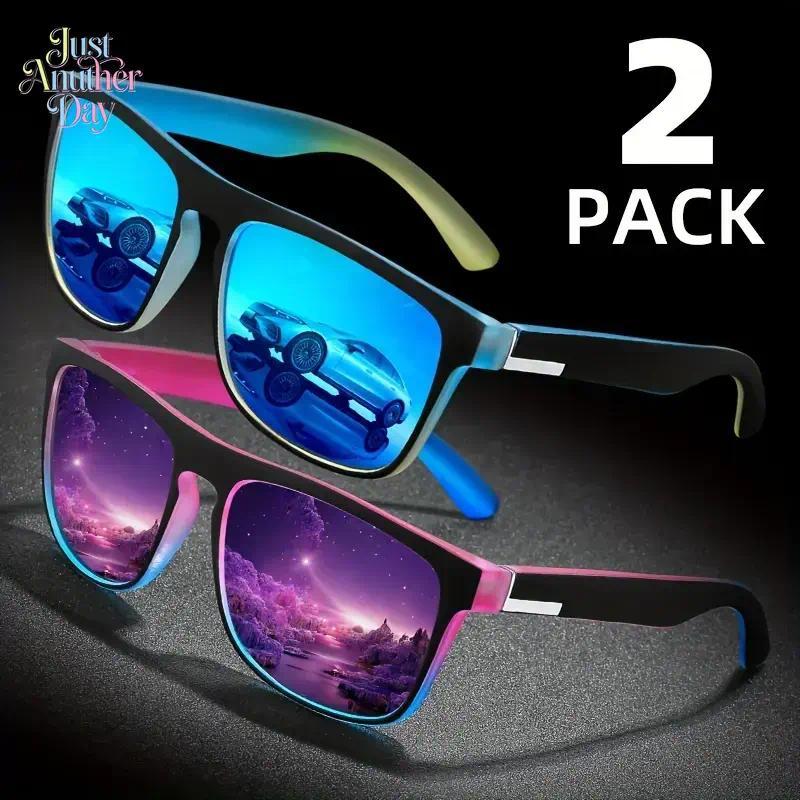 Couple Suit Classic Square Frame Ladies Colored Glasses, TAC Lenses, Composites, Metal Hinges, Suitable for Sports Party Fashion SpringStatements