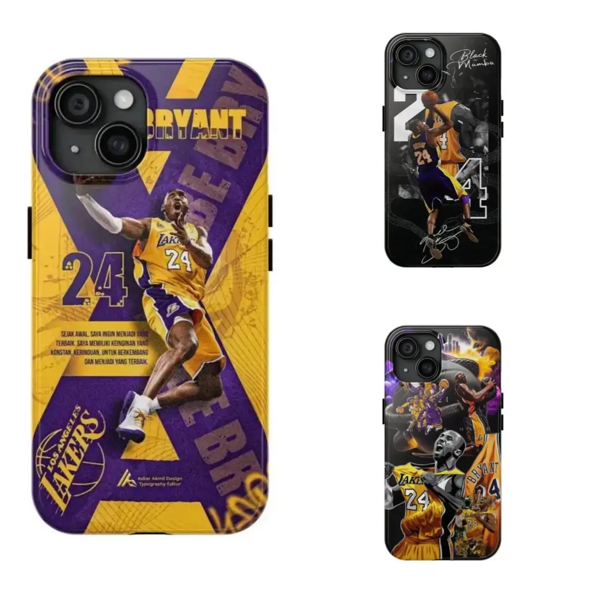 kobe Superstar-Themed Film-Style Phone Case – Durable, Shockproof Hard Case with HD Print; Compatible with iPhone 12–17 and Samsung S22–S26; Designed for Basketball Fans.