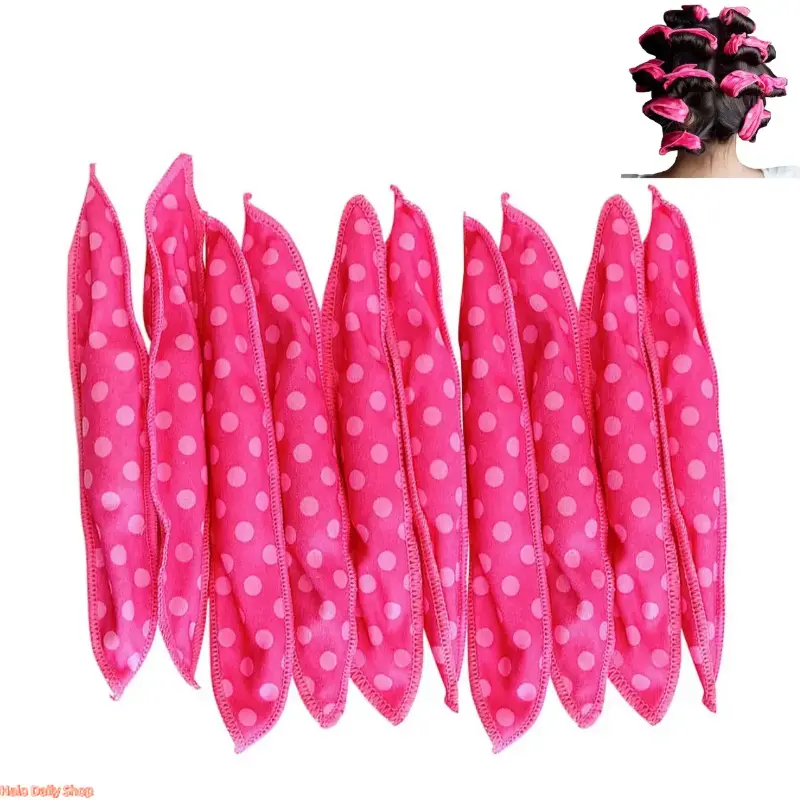 10Pcs/set Flexible & Soft Heatless Hair Curler – Sleeping Hair Curlers, Soft Hair Curlers, DIY Sponge Hair Styling Tool for Wave and Soft Curls While Sleeping, Heatless Styling Tools