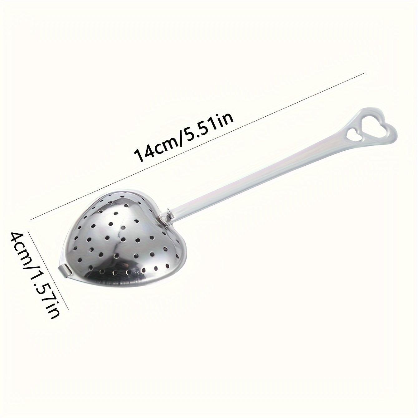 Heart Shaped Stainless Steel Tea Filter, 2pcs Simple Modern Flower Tea Brewer, Drinking Accessories for Home Dinning Room Picnic