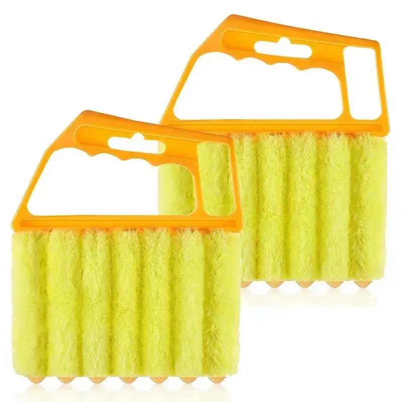 2 Pack Microfiber Window Blind Cleaner, Handheld Dust Trapping Tool with Reusable Sleeves for Home and Office Air Vents