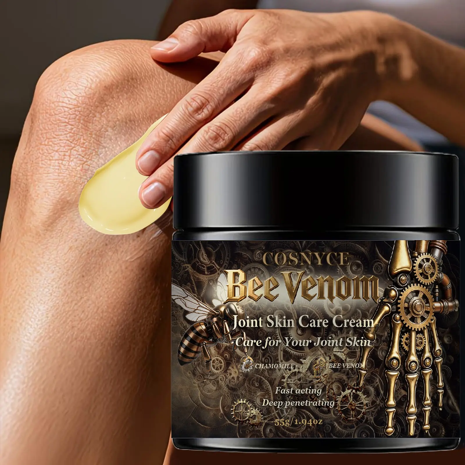 Cosnyce Joint Care Moisturizing Cream, Hydrating and Nourishing, Contains Bee Venom, Glycerin, Chamomile, Vitamin E, Hyaluronic Acid, Travel Essential