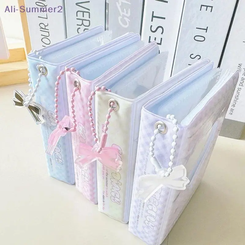 3-Inch Cute Bow Photo Album - Hollow Love Heart Photocard Storage Case, Kpop Photocards Binder, Name Card Book, Home Decor Organizer