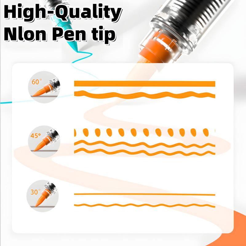 Acrylic Paint Markers Set, Soft Brush Tip Acrylic Paint Pens for Wood Rock Glass Canvas Stone Fabric Glass Metal Ceramic Canvas DIY Crafts Art Supplies,Back to  School,Halloween,Christmas Gift, Diy Painting Supplies