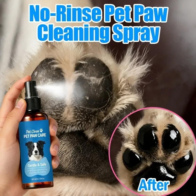 Long-lasting moisturizing spray for pet paws, suitable for cats and dogs, helps to keep paw pads soft, flexible and gentle, suitable for daily and regular use, suitable for small and medium-sized large pets, and pet owners must have pet care accessories.
