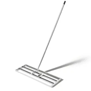 Heavy Duty 30 Inch Lawn Leveling Rake with Extendable Steel Handle, Professional Soil Leveler for Backyard, Golf Course, Farm & Landscaping