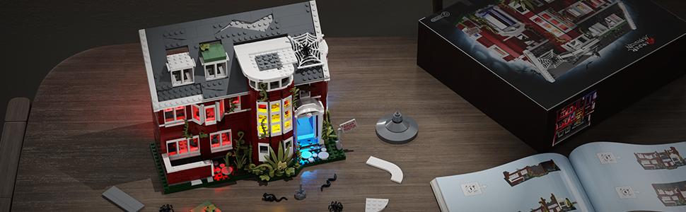 Murder House Building Set, Horror Story Movie House Blocks Toy, Compatible with Lego Halloween Haunted House, Ideals Gift for Fans 18+ Boys Girls Adult (1171 PCS)