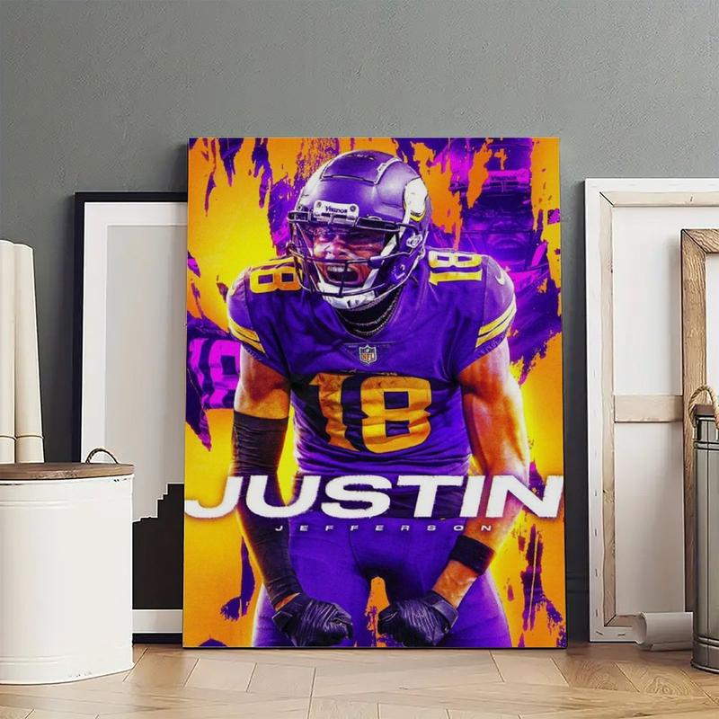 Justin JeffersonRetro Poster Aesthetic Print Wall Decor Neutral and Minimalist Design Piece to Elevate Your Home Office Dorm Or Any Blank Wall