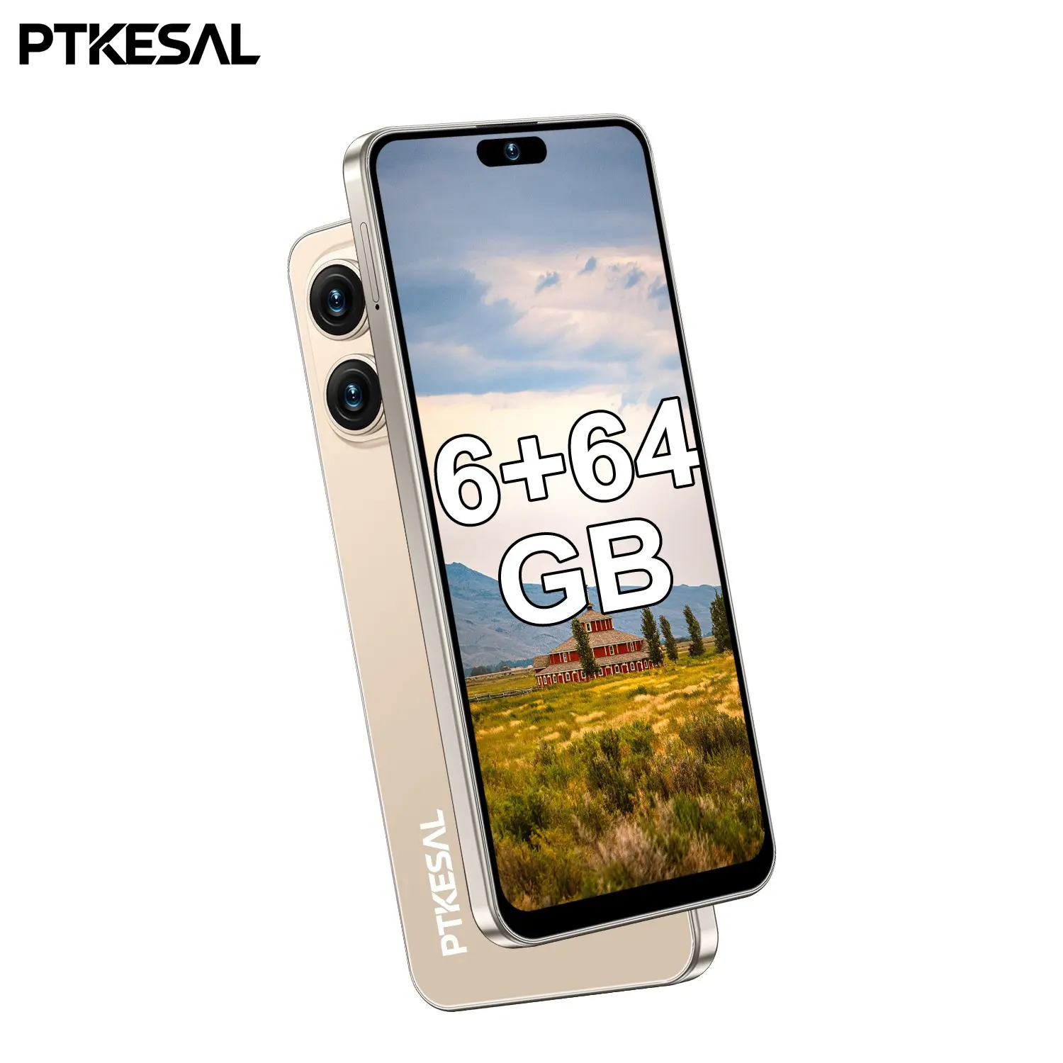 PTKESAL - Android 12.0 6GB+64GB MTK6762 8-core 6.93-inch 720 × 1640 screen 5000mAh battery, 16 million+20 million dual cameras, 4G network support for facial recognition and fingerprint unlocking