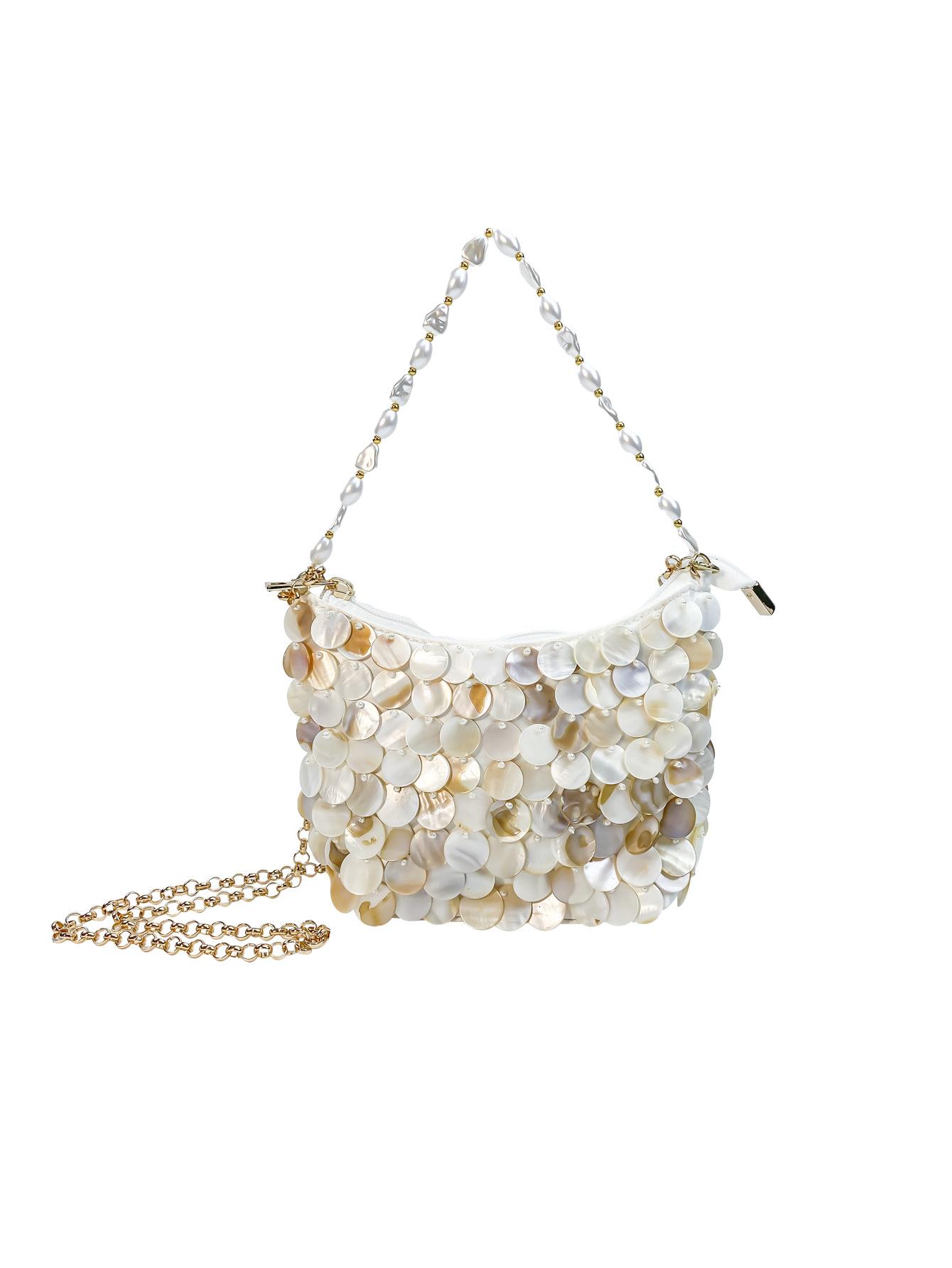 Summer Beach Vacation Handmade Woven Shell Dumpling Bag, Hand-stitched, Exquisite Craftsmanship, Niche Fashion Trend, Handheld Crossbody Bag 2026