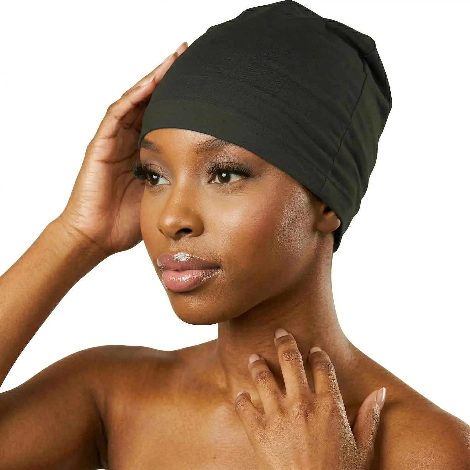 Spandex Cap Headband Wig Human Hair, Wig Cap for Women